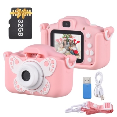Andoer X7 Mini Camera Kids Camera Digital Camera 1080P Video Camera 20MP Dual Lens 2.0 Inch IPS Screen