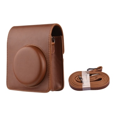 Instant Camera Protective Case PU Leather Camera Storage Bag with Removable Adjustable Shoulder Strap Replacement for Fujifilm Mini 40