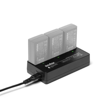 Godox VC26T 3-slot Battery Charger for Godox V1/V860III Series Flash Speedlite Batteries VB26A/VB26B/VB30