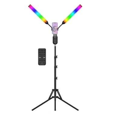 RGB-S2 Flexible 2-Arms RGB Video Light 36W Photography LED Fill Light Pickup Rhythm Light