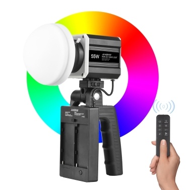 Andoer Handheld RGB Video Light 55W COB Photography Fill Light