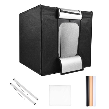 80x80x80cm/31x31x31in Large LED Light Tent Desktop Photo Studio Light Box Foldable Softbox