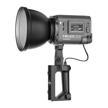 YONGNUO YNLUX200 Bi-Color LED Video Light 200W High Power Photography Light with Standard Reflector Battery Handle