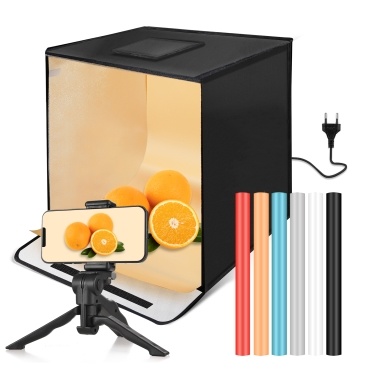 60x60x60cm Foldable LED Light Tent Desktop Photo Studio Light Box Softbox