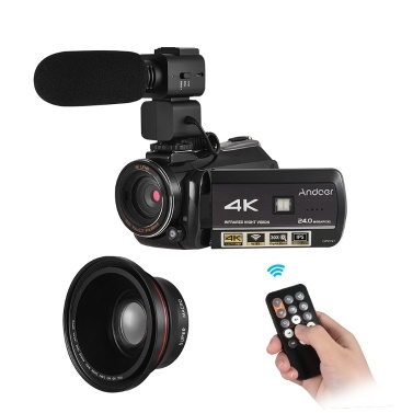 Andoer AC3 4K UHD 24MP Digital Video Camera Camcorder DV Recorder