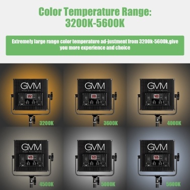 GVM GVM-520LS-B 2pcs Dimmbare Zweifarben-LED-Videowandleuchte und 70-Zoll-Stand Beleuchtung Kit CRI97 + TLCI97 3200-5600K Aluminiumlegierung Gehäuse mit U-Halterung Interview Film-Herstellung Studio Fotografie