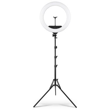 22 Inch Large Ring Light Bi-Color 3200K-5500K Stepless Dimable Photography Light with 2m Extendable Tripod Phone Holder Remote Control for Live Stream Selfie Makeup Portrait Filming