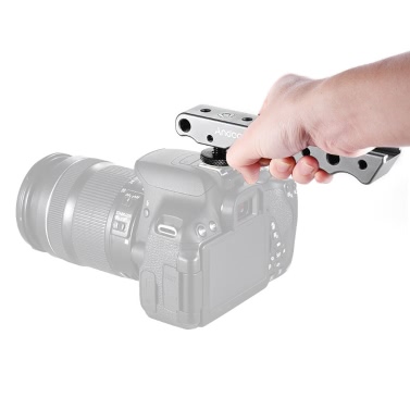 Andoer Video Top Handle Handgrip Stabilizing Grip w/ Cold Shoe + Bubble Level for Canon Nikon Sony DSLR Camera Camcorder