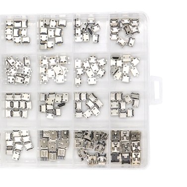 Multi-specification Micro USB Connector Pin Charge Female SMT Socket Jack Set 100pcs