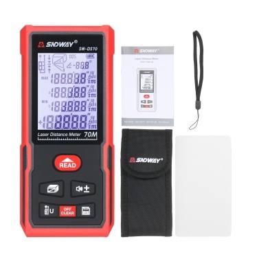 SNDWAY 70M Portable Laser Distance Meter Handheld Digital Laser Rangefinder Intelligent High Precision Infrared Electronic Ruler Laser Ruler Distance Measuring Instrument