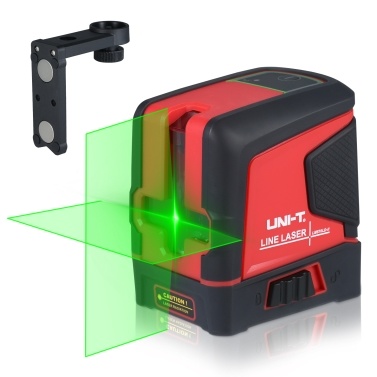 UNI-T 2 Line Laser Level Meter Self-Leveling 2 Green Beams Horizontal/Vertical/Cross Line Laser Level Tool with Magnetic Mount