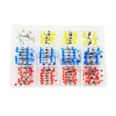 50pcs Heat Shrinkable Solder Ring Wiring Terminals Connection Terminal Heat Shrinkable Type Waterproof Connecting Terminal Kit Heat Shrink Tube Insulating Heat shrinkable Terminals