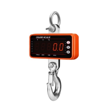 1500kg/ 3306lbs Digital Hanging Scale with 65ft Remote Control Portable Heavy Duty Crane Scale Dimmable LED Industrial Hook Scales Unit Change/ Data Hold/ Tare/ Zero for Construction Site Travel Marke