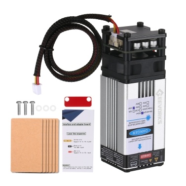 Geevorks 40W Laser Module 450nm Engraving Laser Head Fixed Focal Length High Precision Engraving Plastic Leather Wood Acrylic for Laser Engraving Machine CNC Router Cutting Machine