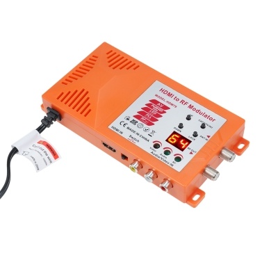 TV/AV to RF Modulator Coaxial UHF Converter Adapter w/ANT & Channel Switch for Gaming Laptop Blu-ray HD Digital AV Video to Analog Coax NTSC TV