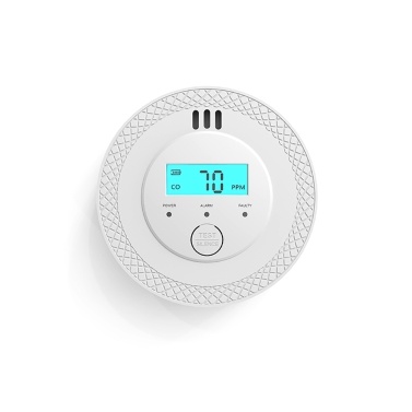 Carbon Monoxide Detector Battery-Operated Digital CO Alarm with Backlit LCD Display and LED Indicators for Home Kitchen Bathroom Warehouse