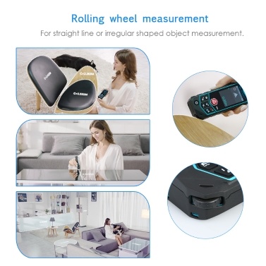 MiLESEEY Laser Distance Meter Portable Rechargeable Range Finder 100m