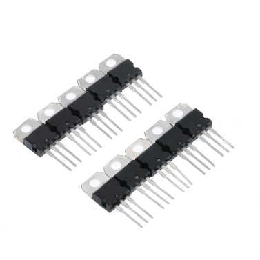 50pcs/set 10 Types L78 Series Mosfet Transistors Assortment Kit Diode Transistor Assortment Assorted Kit with Clear Plastic Box 10 Values L7805CV-LM317T