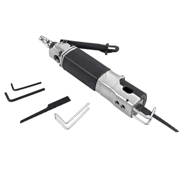 Pneumatic Air Reciprocating Saw 90PSI 9000BPM Reciprocating Saw Handheld Power Metal Saw Heavy Duty Aluminum Alloy Saber Saw for Aluminum Plastic Fiberglass and Metal Plates Cutting