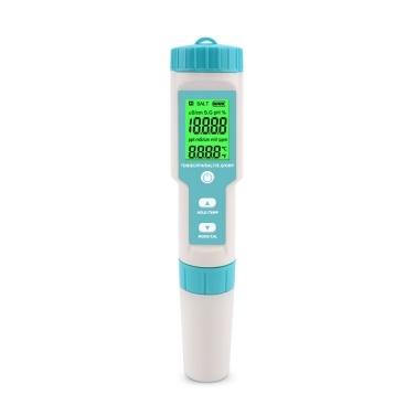 7 in 1 PH/TDS/EC/ORP/S.G/Salinity/Temperature Multi-Parameter Pocket Water Quality Tester with Electrode Replaceable C-600 PH Meter for Pools Drinking Water Aquariums with Backlight