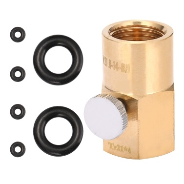 Brass Household CO2 Cylinder Adapter Sodawater Bottle Connector Transform Valve TR21-4 to W21.8-14/ CGA320 Optional
