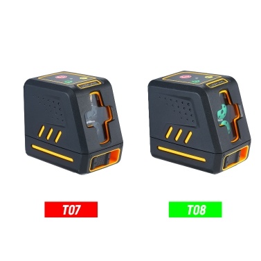 Laser Level Professional Horizontal and Vertical Cross Line Self Leveler Auto-Leveling Spirit Level Self-Leveling Selectable Laser Lines Adjustable Brightness Green Beam T08