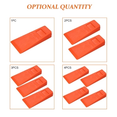 4Pcs 14cm Orange Plastic Felling Wedge Felled Chock Tree Cutting Wedge Spiked Wedge Woodcutting Tool