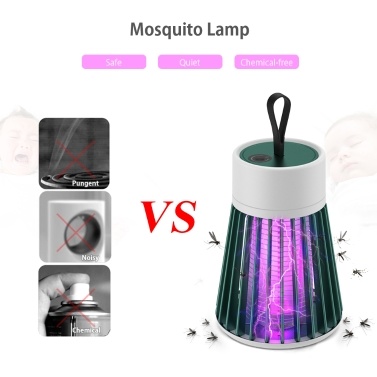 KKmoon Mosquito Trap Zapper Portable Mosquito Killing Lamp Electric Mosquito Lamps Rechargeable Electronic Insect Attractant Trap for Home Office Bedroom Baby Room Camping