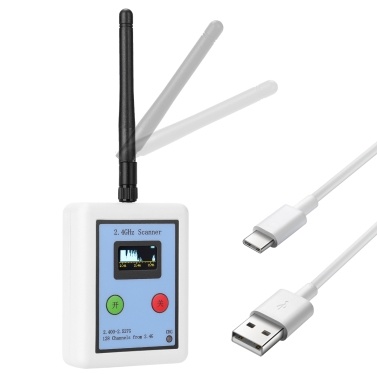2.4G Simple Scanner Spectrum Analyzer nRF24L01+ Module OLED Display Screen A Type Power Display Function Model Aircrafts Signal WIFI Signal Detection White