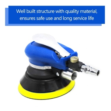 KKmoon Vacuum Air Sander Pneumatic Sander Self-Vacuum Palm Orbital Sander Grinder Polisher Sanding Machine Tool 6