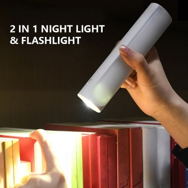 KKmoon LED Under Cabinet Lighting Dimmable Remote Control Light Bar with Flashlight Warm Wireless Stick on Bunk Bed Lamp Rechargeable Battery 9 LED Night Light Bar Magnetic Night Lights 3000K