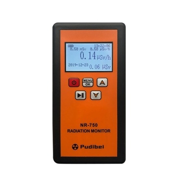 NR-750 Handheld Portable Nuclear Radiation Detector LCD Display Household Radioactive Tester Geiger Counter β Y X-ray Detection Sound Vibrations Light Triple Alarm Practical Nuclear Radiation Detector