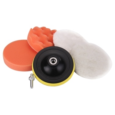 Car Foam Drill Buffing Pad Polishing Pad Kit 6 Pcs 4 Inch Car Buffer Polishing Kits Sponge and Wool Polishing Pads Set