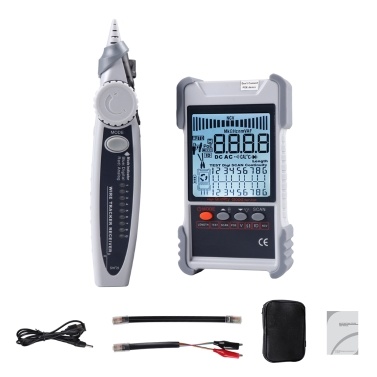 ET616 Handheld Network Cable Tester with LCD Display Analogs Digital Search POE Test Cable Pairing Sensitivity Adjustable