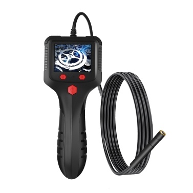 P100 Industrial Endoscope 5.5mm 1080P Digital Borescope IP67 Waterproof Snake Scope Camera Handheld Inspection Camera with 2.4'' IPS Screen 6 LED-Lights