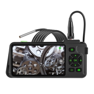 Industrial Endoscope with 4.5-inch IPS Color Display 1080P Photos Videos Snake Camera with 6 LED Lights Borescope IP67 Waterproof 2 Million Pixels Inspection Camera with TF Card Slot for Maintenance