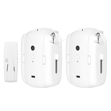 2Pcs Smart Electric Curtain Motor Curtains Rod Opener Voice Control Timer Control Light Sensor Automatic Curtain Switch Robot for I-rail U-rail (WiFi Mode)