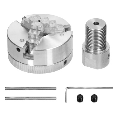 Lathe Chuck 3 Jaws/4 Jaws Manual Self-Centering Mounting Bolt for Grinding Milling Turning Machine