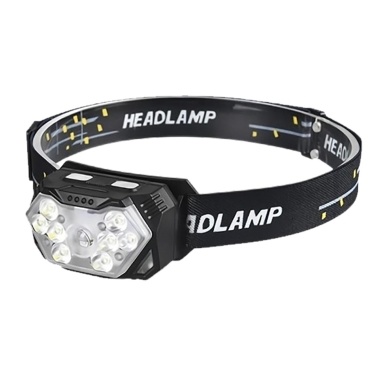 Intelligent LED Waving Sensor Headlamp Seven Levels Dimming Adjustent Night Painting Illuminating Lamp with 45° Adjustable Bracket