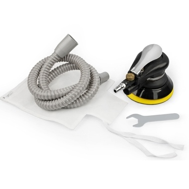 5'' Air Random Orbital Sander Heavy Duty Pneumatic Palm Sander with Hose and Bag Polishing Grinding Sanding for Car Metal Wood Wax Metal Work