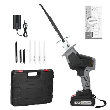 Reciprocating Saw 3000SPM No-load Speed Reciprocating Saw Logging Saw with 8 Saw Blades for Cutting Wood Metal and PVC