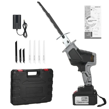 Reciprocating Saw 3000SPM No-load Speed Reciprocating Saw Logging Saw with 8 Saw Blades for Cutting Wood Metal and PVC