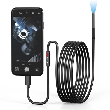 Type-C Endoscope Inspection Borescope Camera 7.9mm Built-in Adjustable LED Lights IP67 Waterproof for Android IOS Mobile Phone