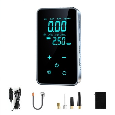 ST-9616A Full-Touch-Screen Vehicle-Mounted Air Pump Portable Air Pump for Automobile Air Compressor Electric Tire Inflator (Power Cord Model)