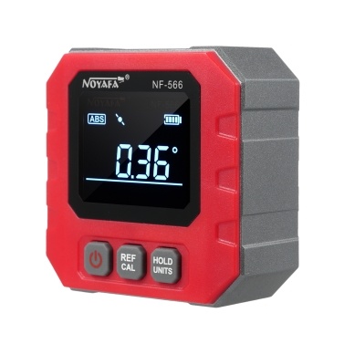 4*90° Portable Digital Inclinometer Backlight Digital Protractor Slope Meter Digital Angle Ruler Five-side Magnetics Multifunctional Protractor with Data Hold Function