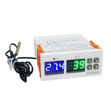 ZFX-9060A Digital Temperature Controller Intelligent Temperature Regulator DC12V 10A Timing Thermostat Support Heating/Cooling/Temperature Correction/Data Locks/High or Low Temperature Alarm