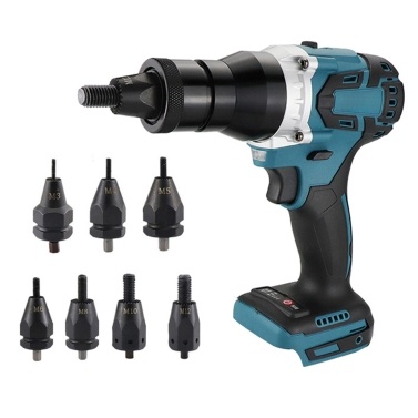 Powerful Brushless Electric Rivet Nut Machine Kit Automatic Electric Riveter Set Riveting Tool with Riveter Heads