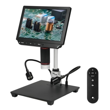 8.0 inch Video Microscope Large Anti-glare IPS Screen Coin Microscope with 13MP Camera 1X-8X 4K HD Video/Photo USB Microscope for Android/iOS for Soldering Coin Collection