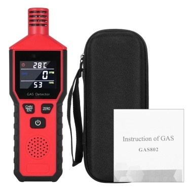 Gas Leak Detector Portable Propane and Natural Gas Leak Detector with LCD Color Display 3 in 1 Combustible Gas Sensor Sniffer Gas Temperature and Humidity Display for Home Kitchen Travel