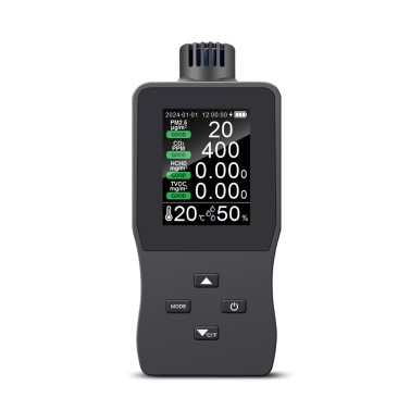 Air Quality Monitor Indoor Air Quality Tester HCHO/CO₂/TVOC/PM2.5/Temp/Humidity Air Quality Detector High Precision Sensor